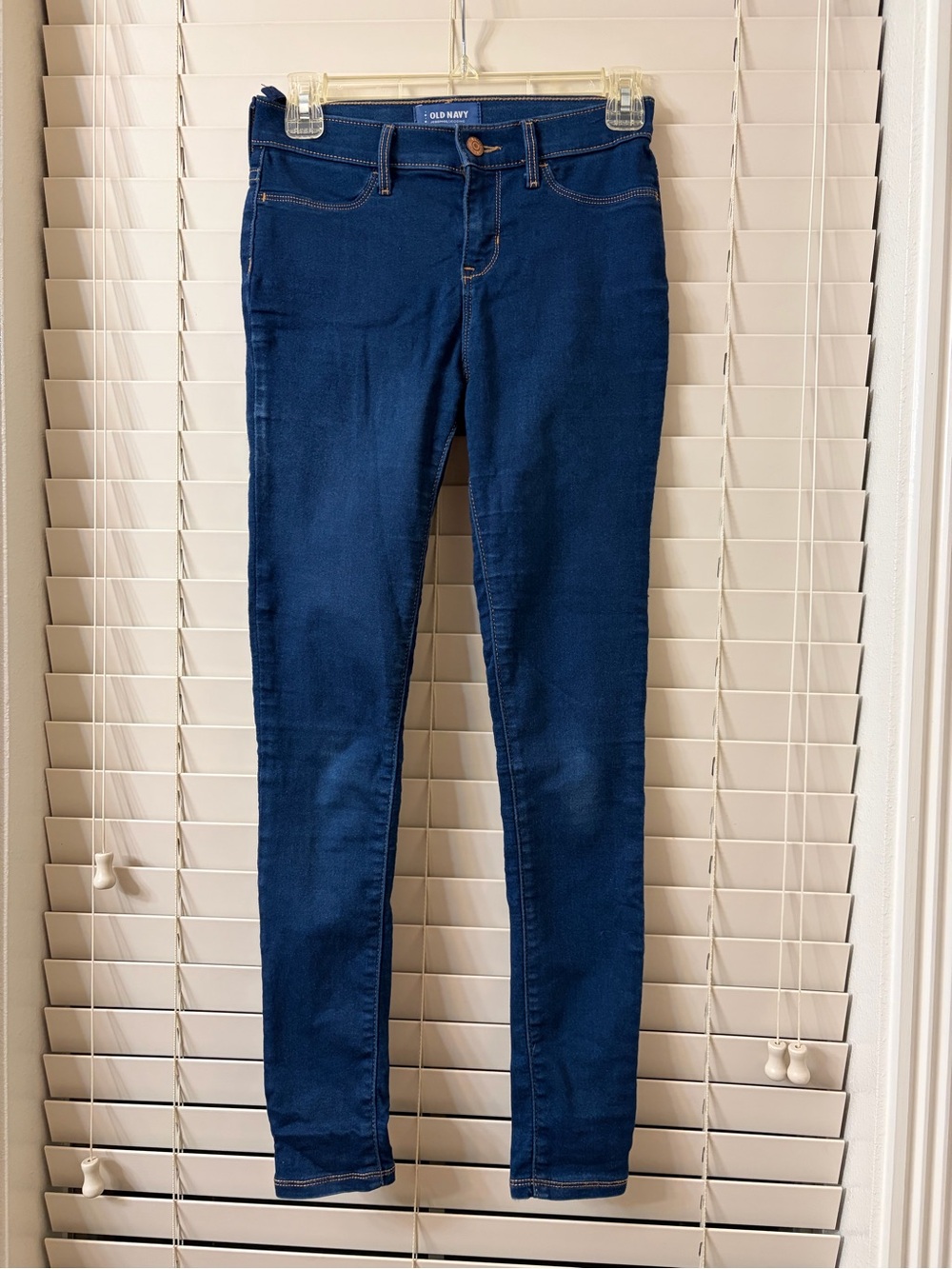 Old Navy Girls 14 Jeggings Blue Denim Stretch Skinny Jeans Pants Kids Dark Wash